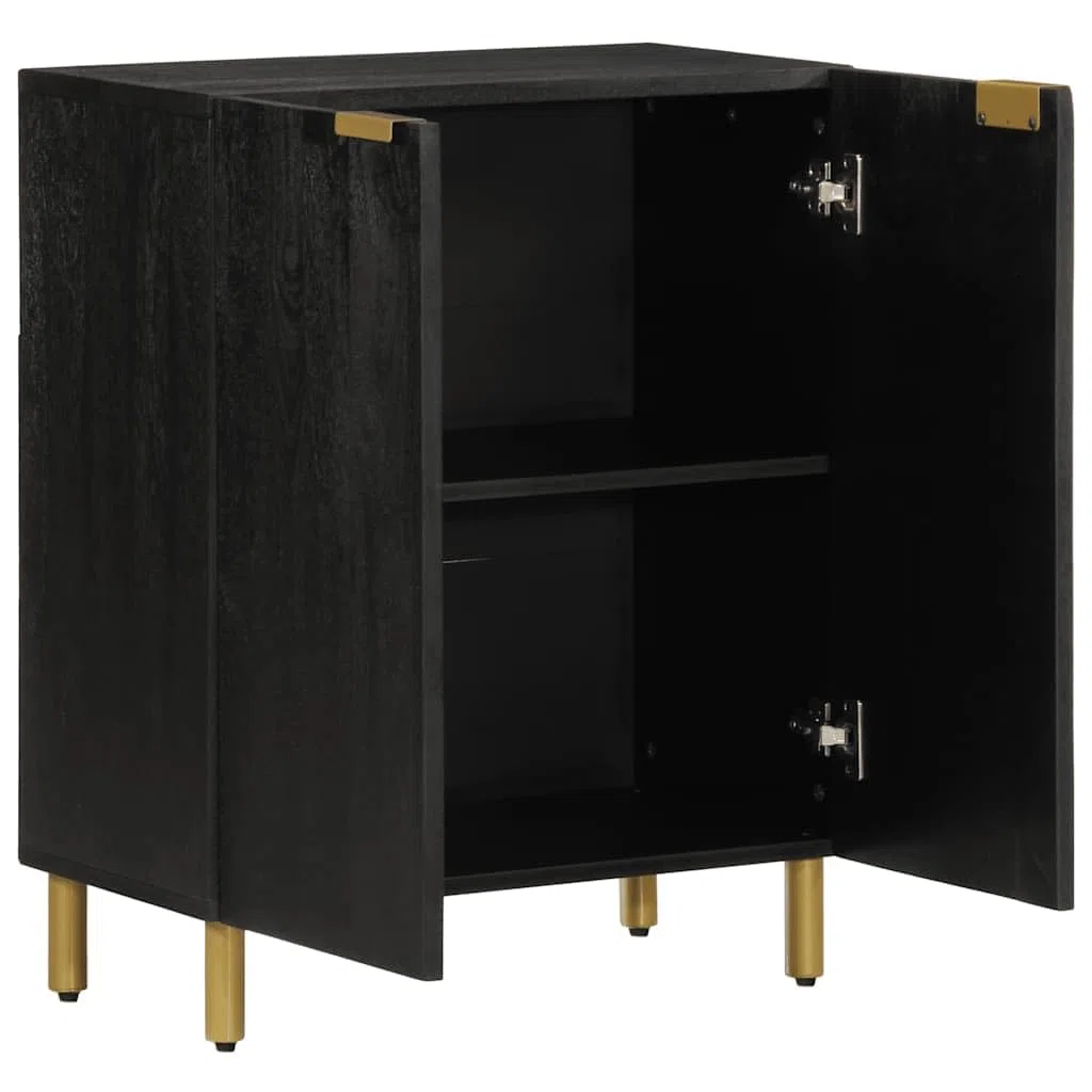 Buffet Noir 60x33x75 cm Bois d'Ingénierie Rangement
