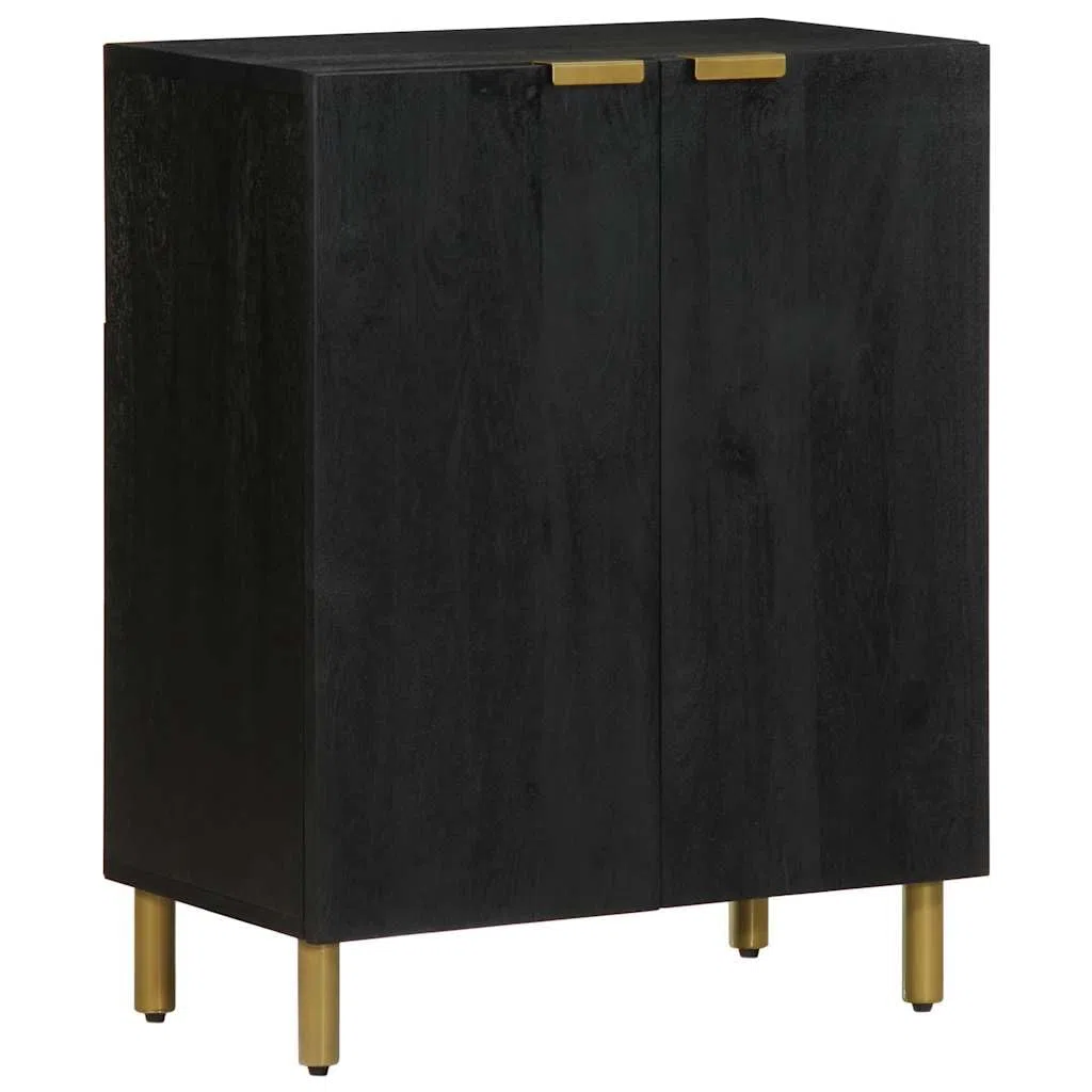 Buffet Noir 60x33x75 cm Bois d'Ingénierie Rangement