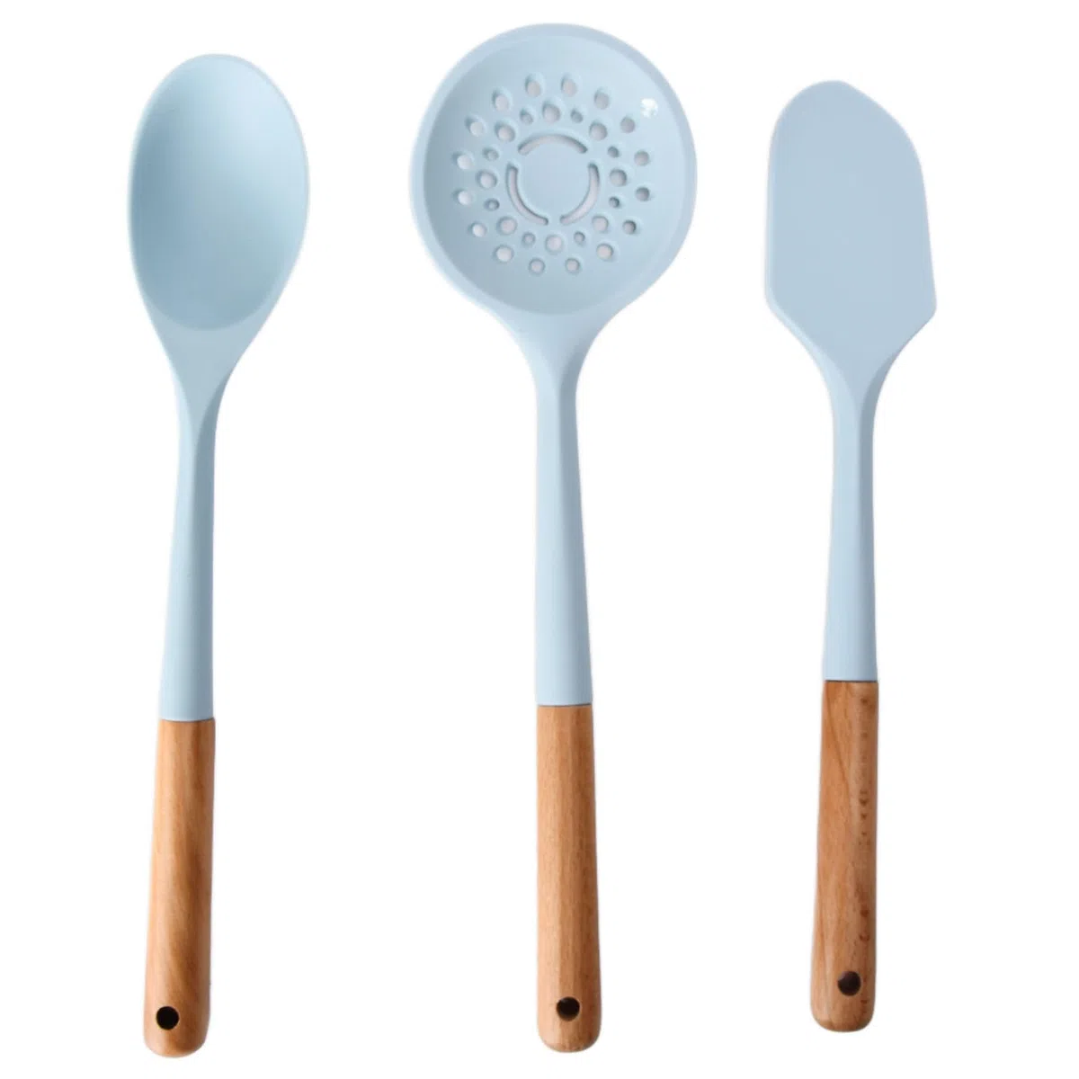 Ensemble de 12 ustensiles de Cuisson en Silicone, spatules résistantes à la Chaleur, ustensiles de Cuisine, Couleur Bleue