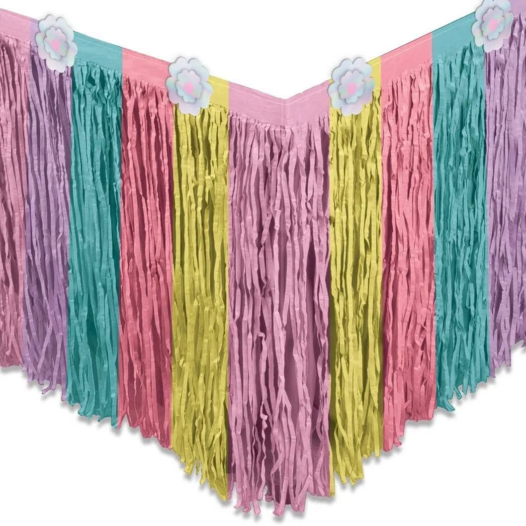 amscan Jupe de table en papier licorne | Multicolore | 1 pièce, 570254