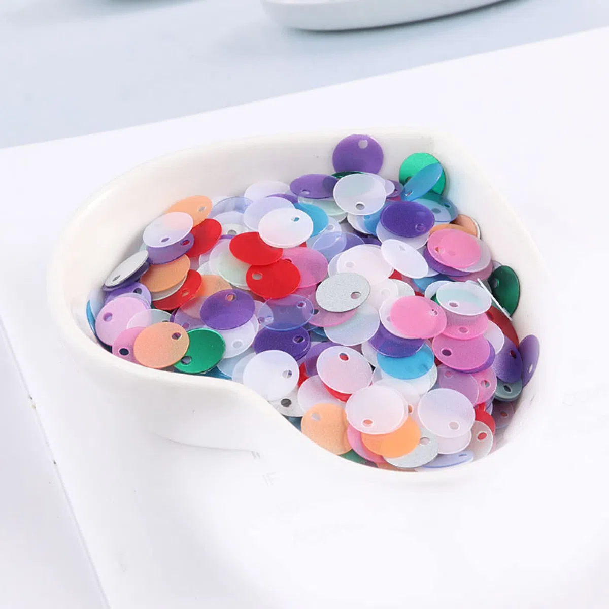 Paillettes en vrac, 500 g, paillettes givrées, rondes, colorées, accessoires de robe de mariée, décoration, bricolage, couture, vêtements (mélange de couleurs)