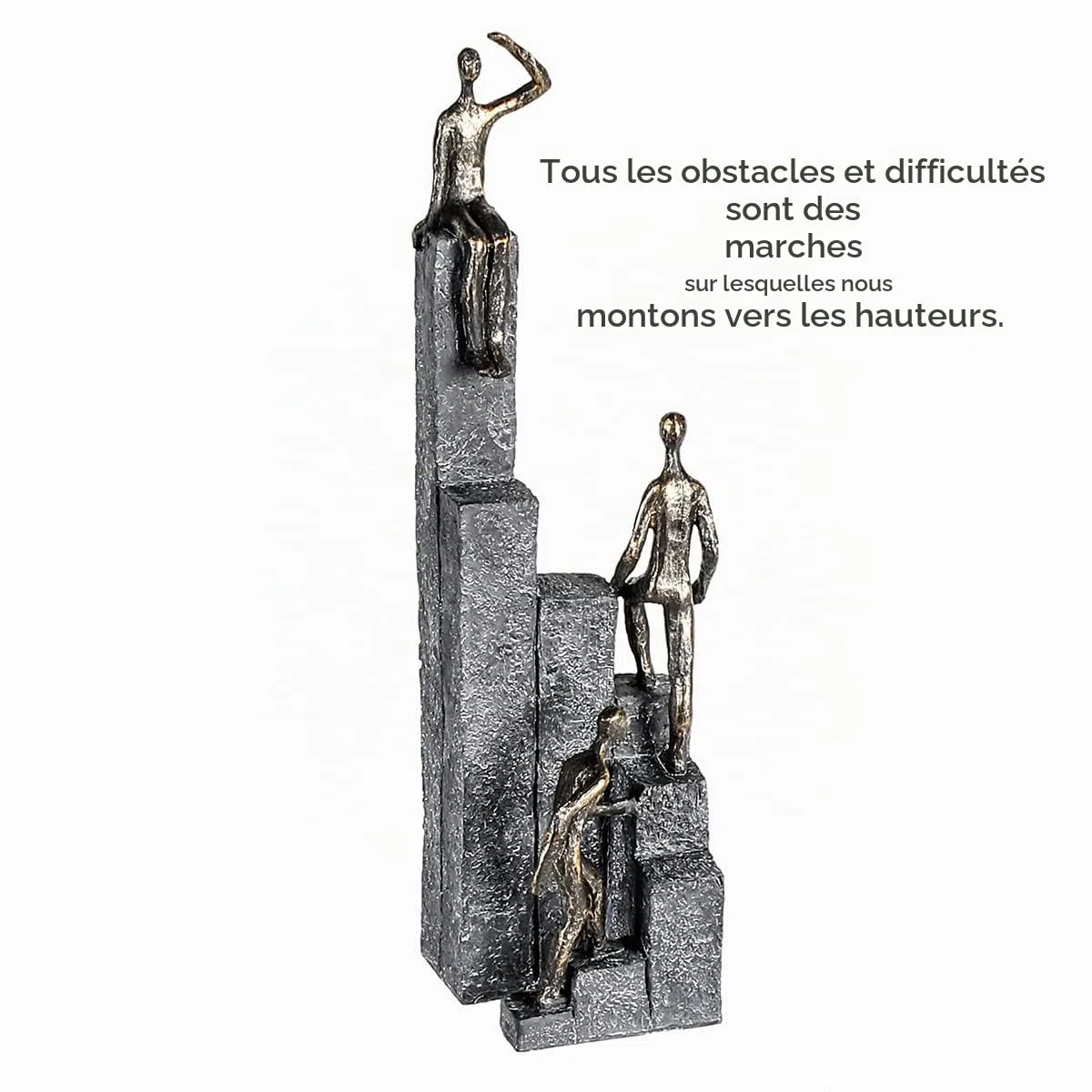 Casablanca - Climbing - Sculpture - Poly. Bronze - (H x l x P) 39 x 10 x 11 cm