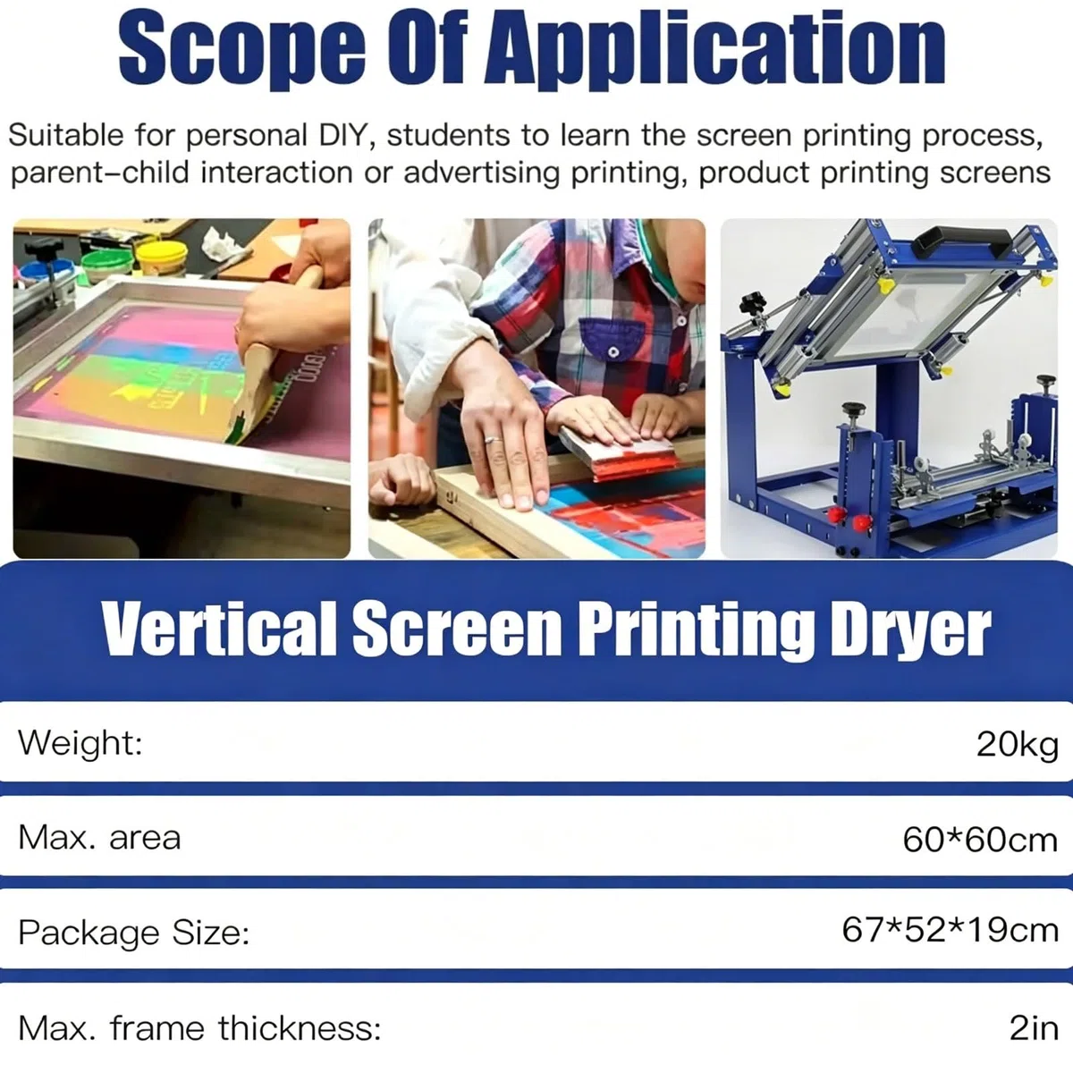 Machine d'étirement d'écran Manuelle de Haute précision 60 * 60 cm, civière de sérigraphie for civière de Maille d'écran, civière de Cadre de sérigraphie for t-Shirt de sérigraphie