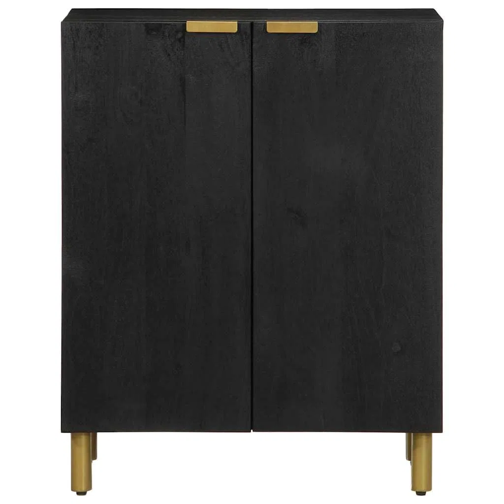Buffet Noir 60x33x75 cm Bois d'Ingénierie Rangement