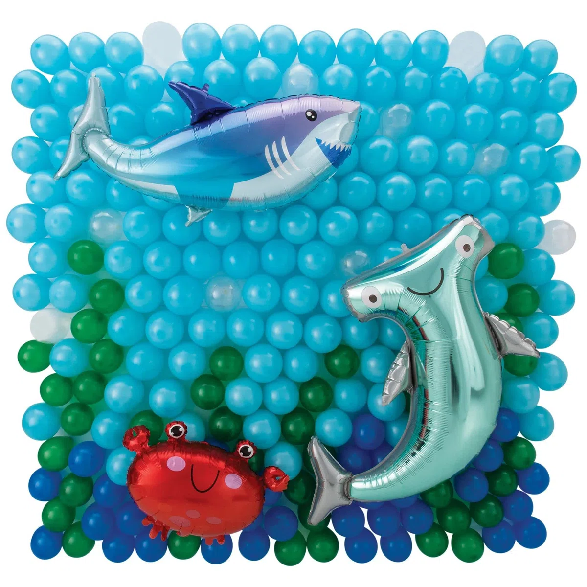 amscan 260 ballons gonflables en latex et aluminium-183 cm-Multicolore Kit de gouttes de dos, 110772