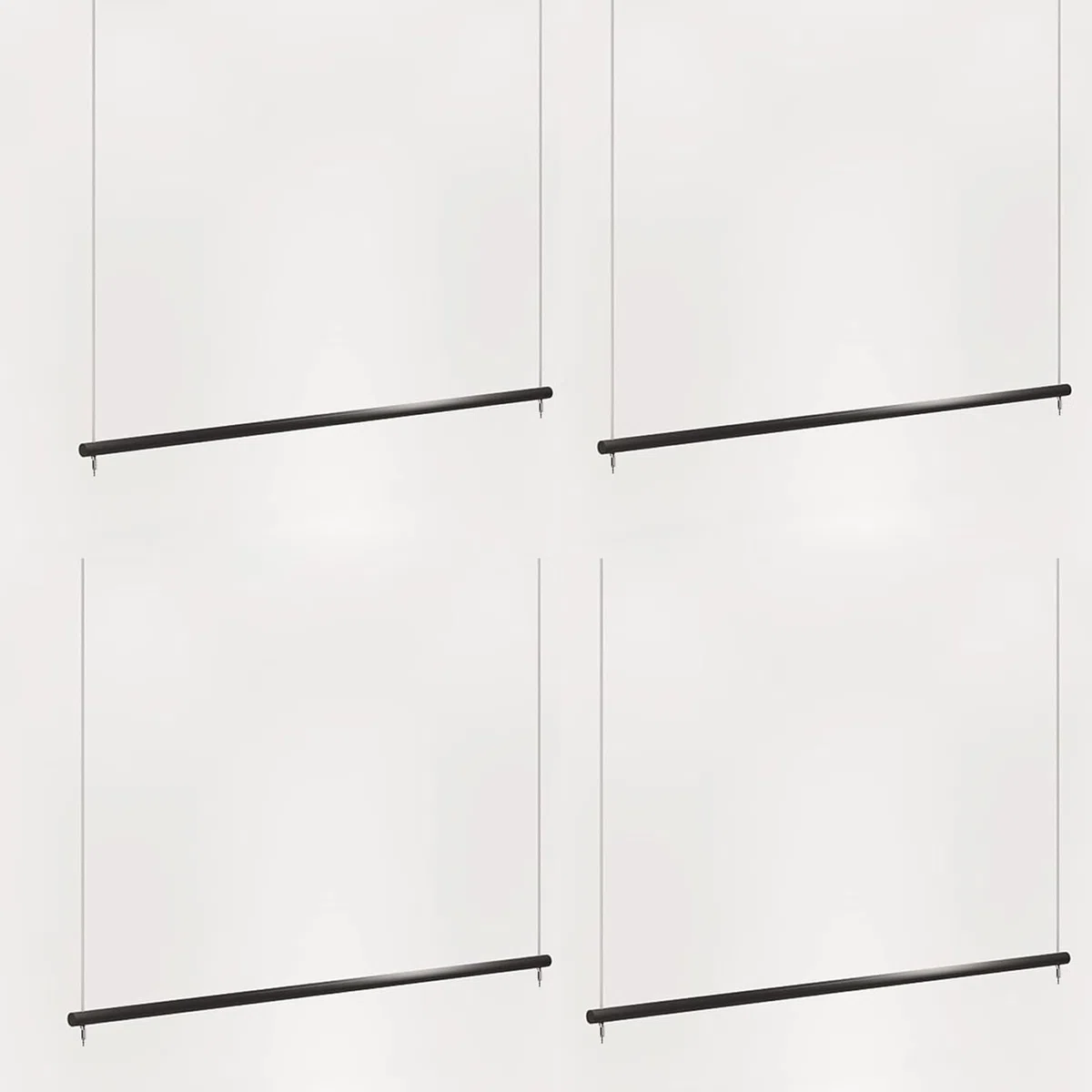 Portant à vêtements réglable fixé au Plafond - Présentoir Commercial Noir pour Magasin de détail - Cintre idéal pour Le Merchandising de détail spécialisé