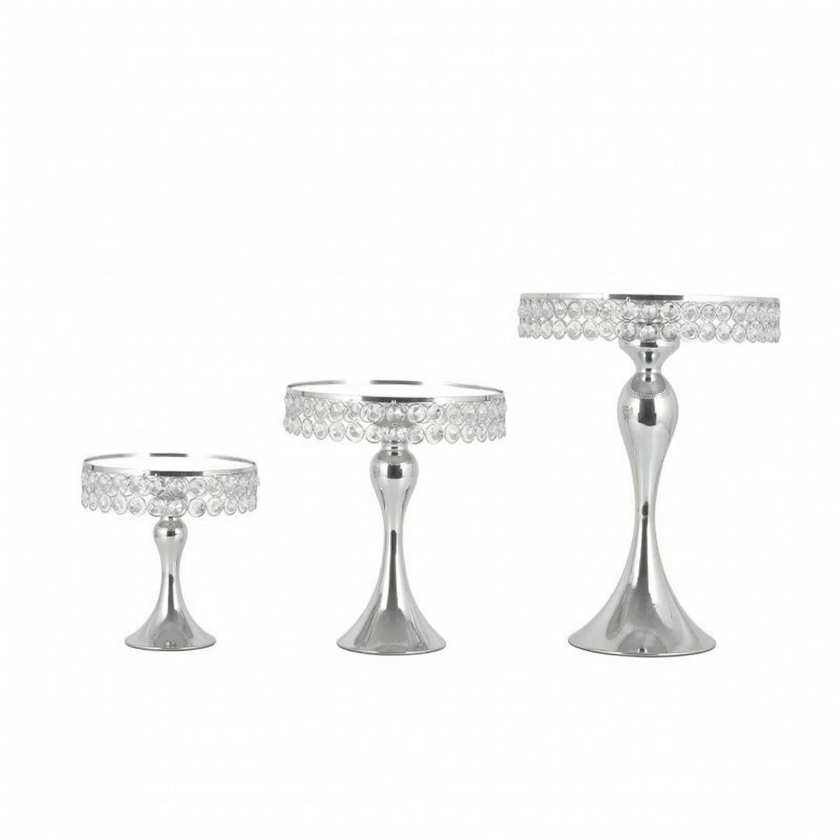KESOTO 3 è Support à Gâteau en Fer Plateau Décoré Support à Dessert Bordure Métallique Décorée Surélevé pr Mariage, Célébratio, Style D