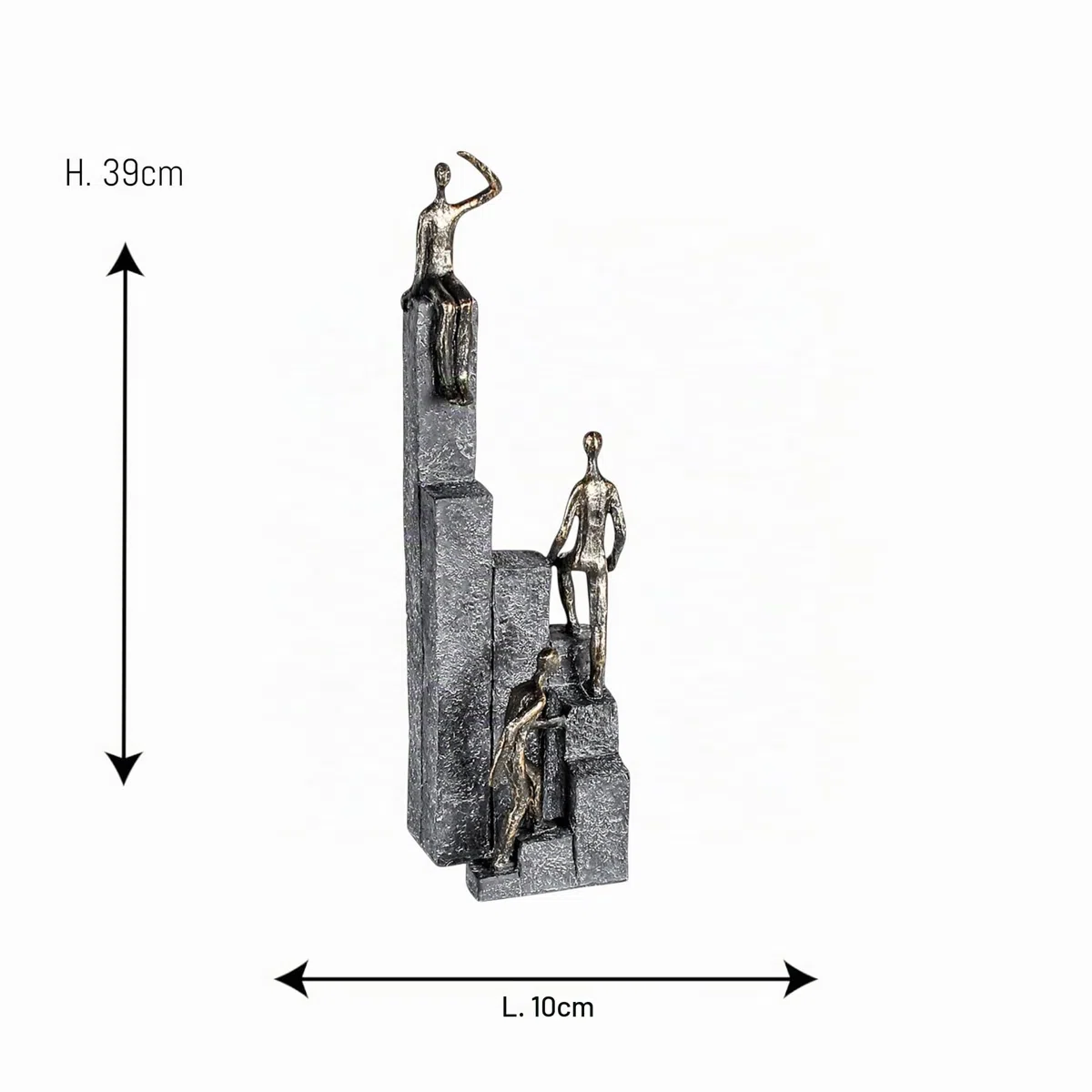 Casablanca - Climbing - Sculpture - Poly. Bronze - (H x l x P) 39 x 10 x 11 cm