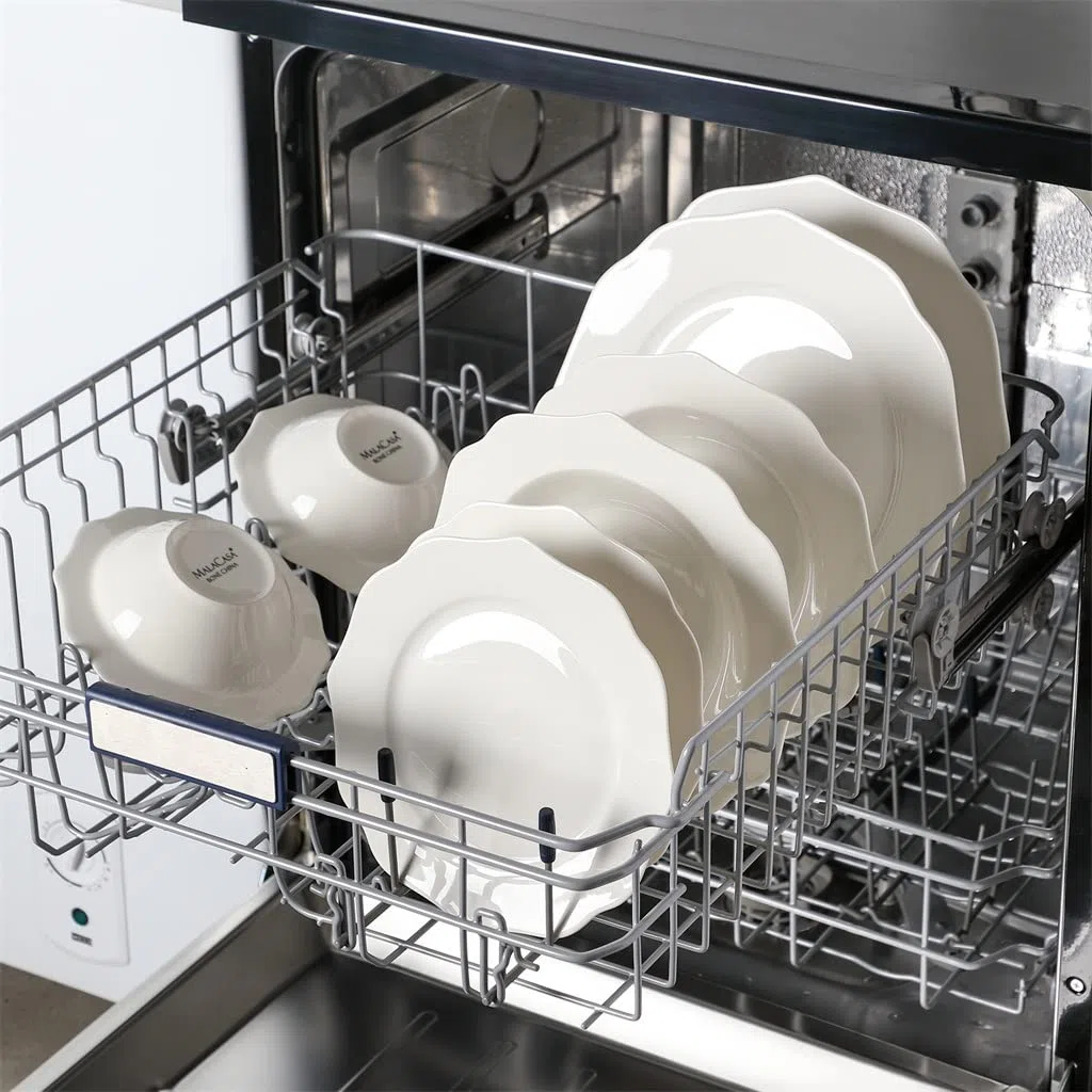 Vaisselle en céramique, Service De Table Européen En Porcelaine Blanche 16/32 Pièces Avec Bol