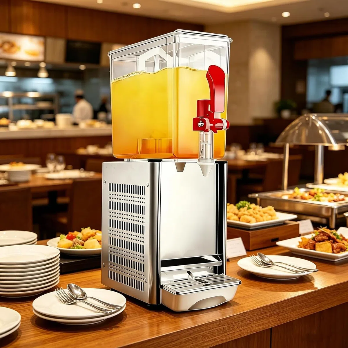 Distributeur De Boissons Commercial, 10 L Par Réservoir, Machine À Jus, 180w/280w, Pour Thé Glacé Avec Température De Refroidissement 7°C - 12°C, Pour Boissons Froides, Restaurant, Bar, Fête