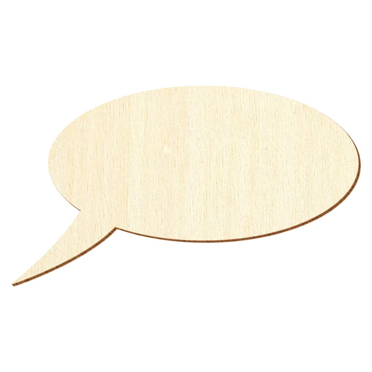 Ballon décoratif ovale en bois - Décoration artisanale, 3 à 50 cm, taille : 47 cm, paquet de 25 pièces