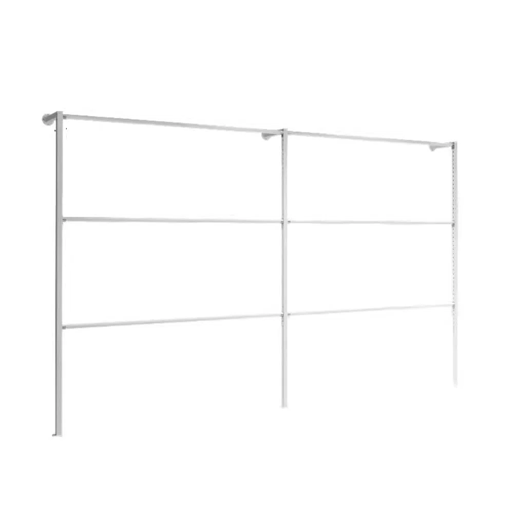 Présentoir d'échantillons réglable en tissu blanc – Étagère polyvalente pour écharpes et sous-vêtements pour magasins de détail et boutiques, 300 x 25 x 200 cm, idéal pour le merchandising et la