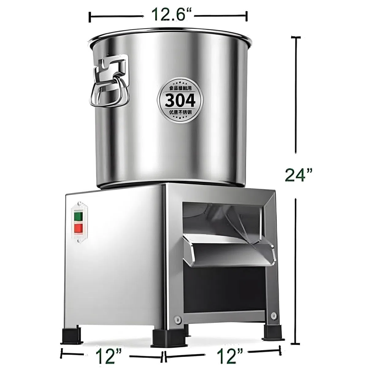 Hachoir à légumes professionnel avec 4 lames, robot de cuisine robuste, broyeur en acier inoxydable 1800 W pour volaille et alimentation animale